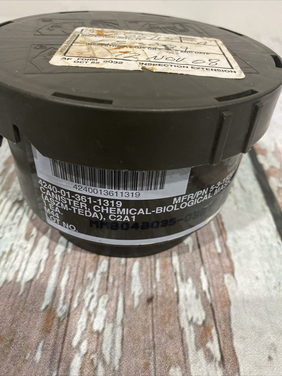 USGI M44 Chemical-Biological Gas Mask Filter Canister 4240-01-361  