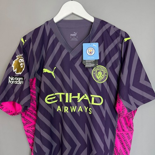 NWT MANCHESTER CITY 2023 2024 GOALKEEPER AUTHENTIC SHIRT JERSEY #31 EDERSON M - Picture 4 of 12