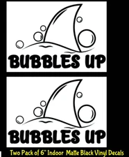 Bubbles Up RIP Jimmy Indoor Removable Black Vinyl Decal Laptop Tablet Walls