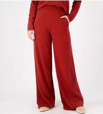 All Worthy Hunter McGrady Regular Knit Wide Leg Pants Copper 1X A516672