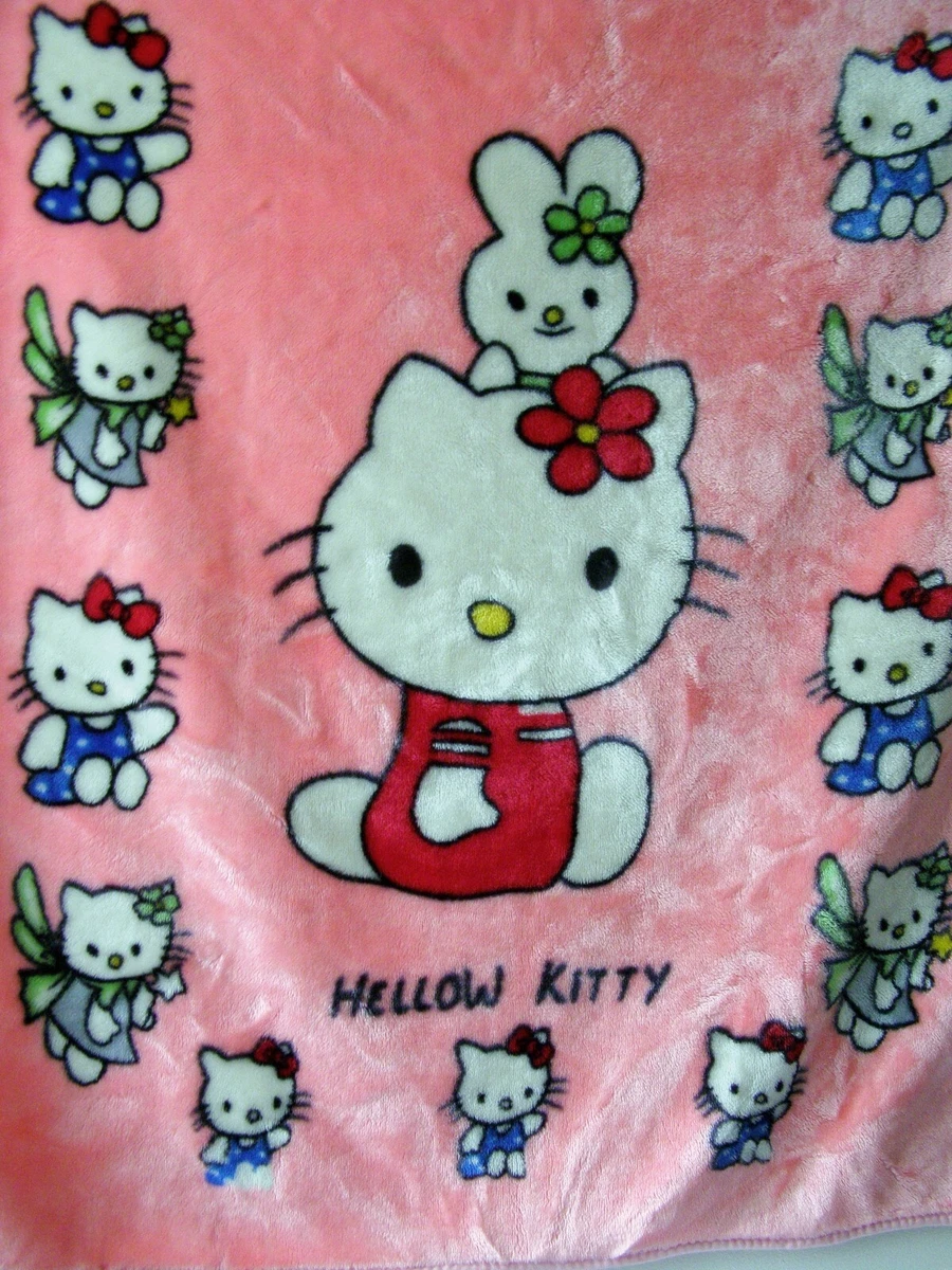 Vintage Pink Hello Kitty Fleece Throw Blanket 40 1 2