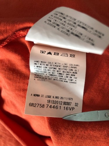 John Gallia Mens T-Shirt Italy Cotton Short Sleeve Logo Red Size M - Picture 15 of 16