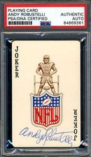 Andy Robustelli PSA DNA Signed 1963 Stancraft Autograph