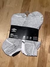 UMBRO BOYS 6 PACK SOCKS NO SHOW GRAY/WHITE/BLACK SIZE 3-9 NWT