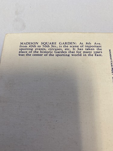 Vintage Unused Postcard Madison Square Garden New York City - Picture 3 of 8