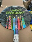 Happy Birthday Candles 17" Foil Balloon New!!!