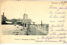 17 Fouras le sémaphore et la plage animée dos non divisé 1900