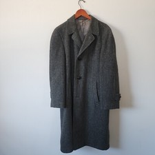 Harris Tweed Trench Coat Grey Jacket Scotland View Measurements