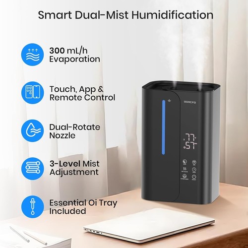 5L Cool Mist Humidifier Large Room Top Fill Ultrasonic Smart Oil Diffuser Baby - Picture 4 of 10