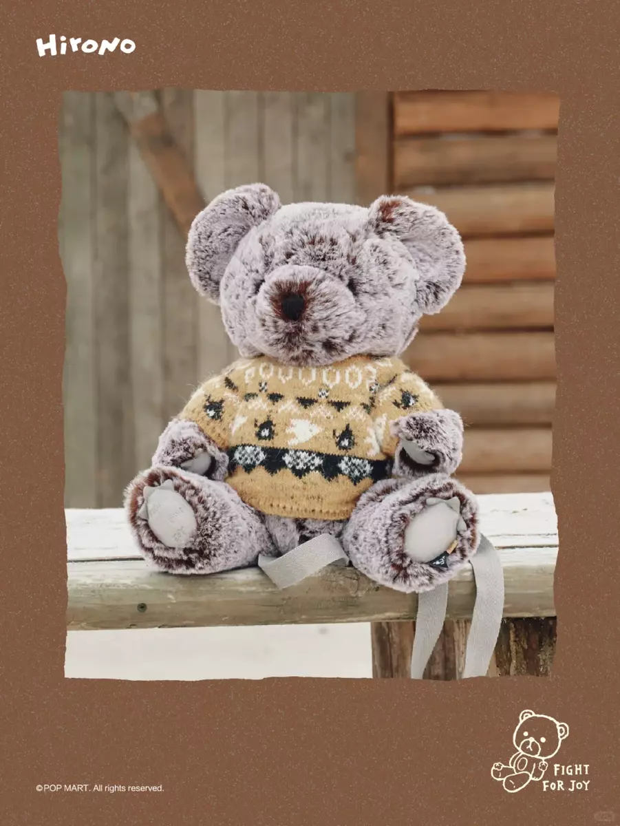 POPMART Hirono Bear ぬいぐるみ The bear inside grows with our fears—but when we face it, it