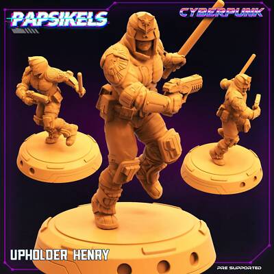 Upholder Henry 3D Print Resin Miniature | Sci fi Cyberpunk Papsikel