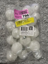 Vickerman 2.4" White Glitter Ball Ornament, 24 Per Bag