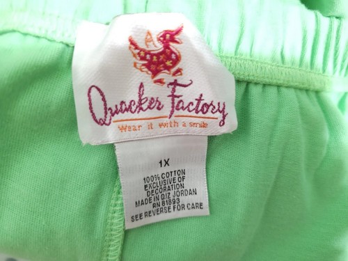 NEW Quacker Factory Jersey Long Skirt PLUS 1X Lime Green Watermelon ~FLASH SALE~ - Picture 4 of 12