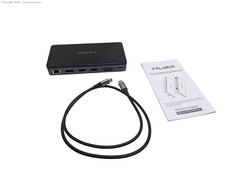 Falwedi Black USB C Laptop Docking Station With 4K Triple Display Multiport