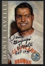 Dante Lavelli Autograph Football Card (1998 HOF Series)  Cleveland Browns
