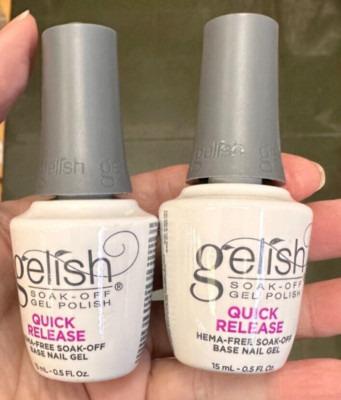 Gelish Harmony Quick Release Hema-Free  Base Nail Gel 15mL/0.5 Fl.oz - 2 BOTTLES