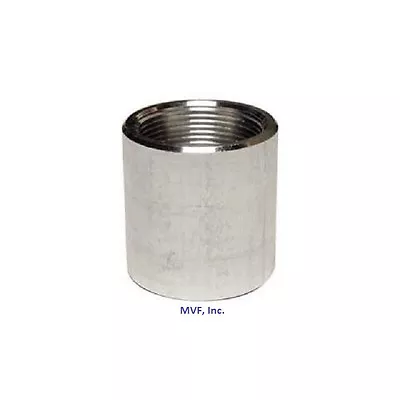 MVF, INC 1/2" NPT Threaded Full Coupling Aluminum 6061-T Schedule 40 Pipe Fitting A050441