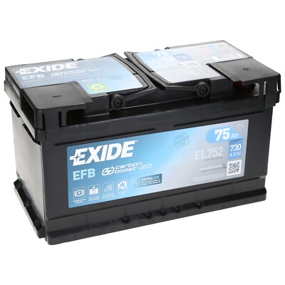 Autobatterie Exide EL752 EFB 75Ah 730A Autobatterie Start Stopp Automatik 