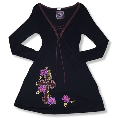 Boho Gypsy Cross Embroidered Flowy Longsleeve Witchy Cowgirl Dress Size Small | eBay Boho Gypsy Cross Embroidered Flowy Longsleeve Witchy Cowgirl Dress Size Small | eBay