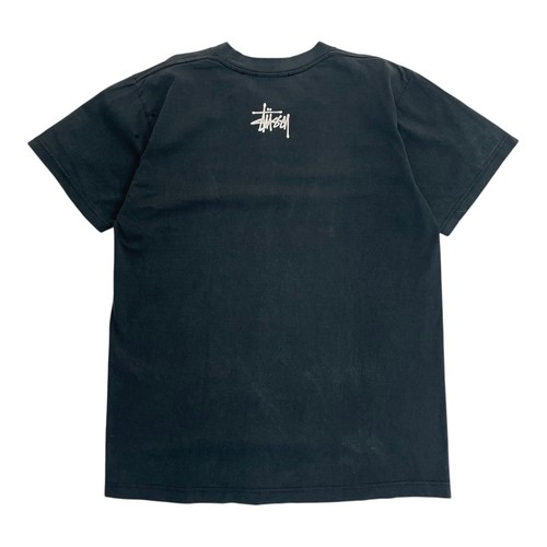 Vintage Stussy Circle Logo T Shirt Graphic Tee Short Sleeve Navy USA Large L - Picture 2 of 6