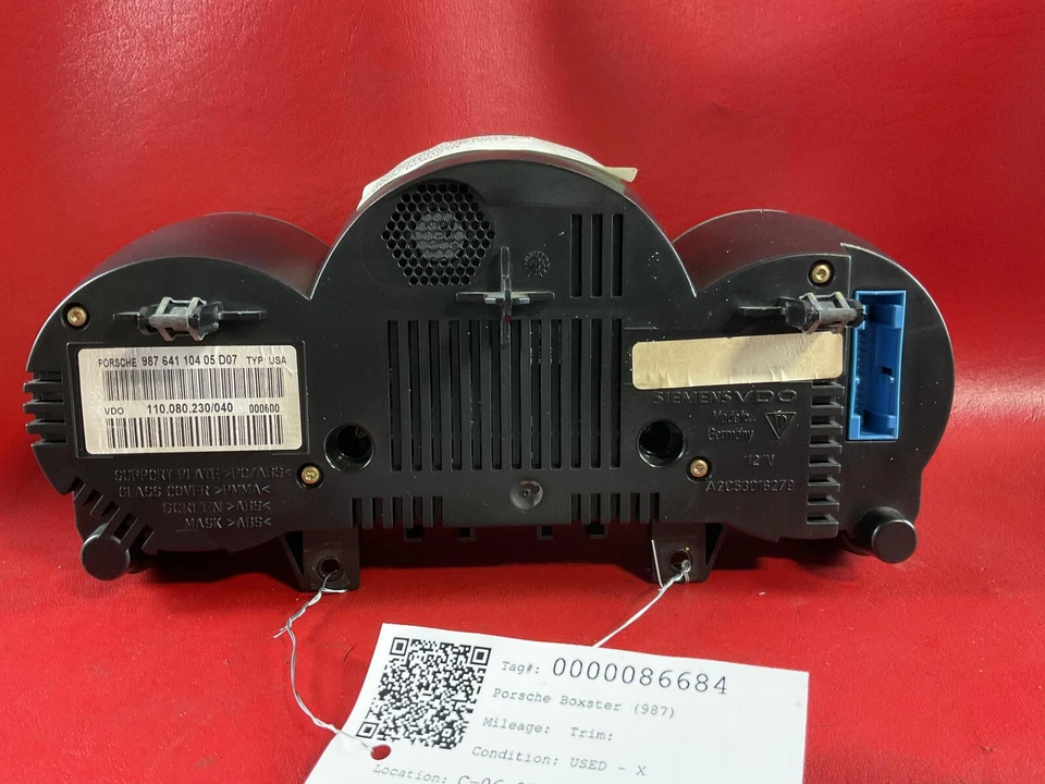 Cuadro de instrumentos Porsche Boxster Cayman 2005-2008 98764110432D07 98764110430D0 Foto 4 de 4
