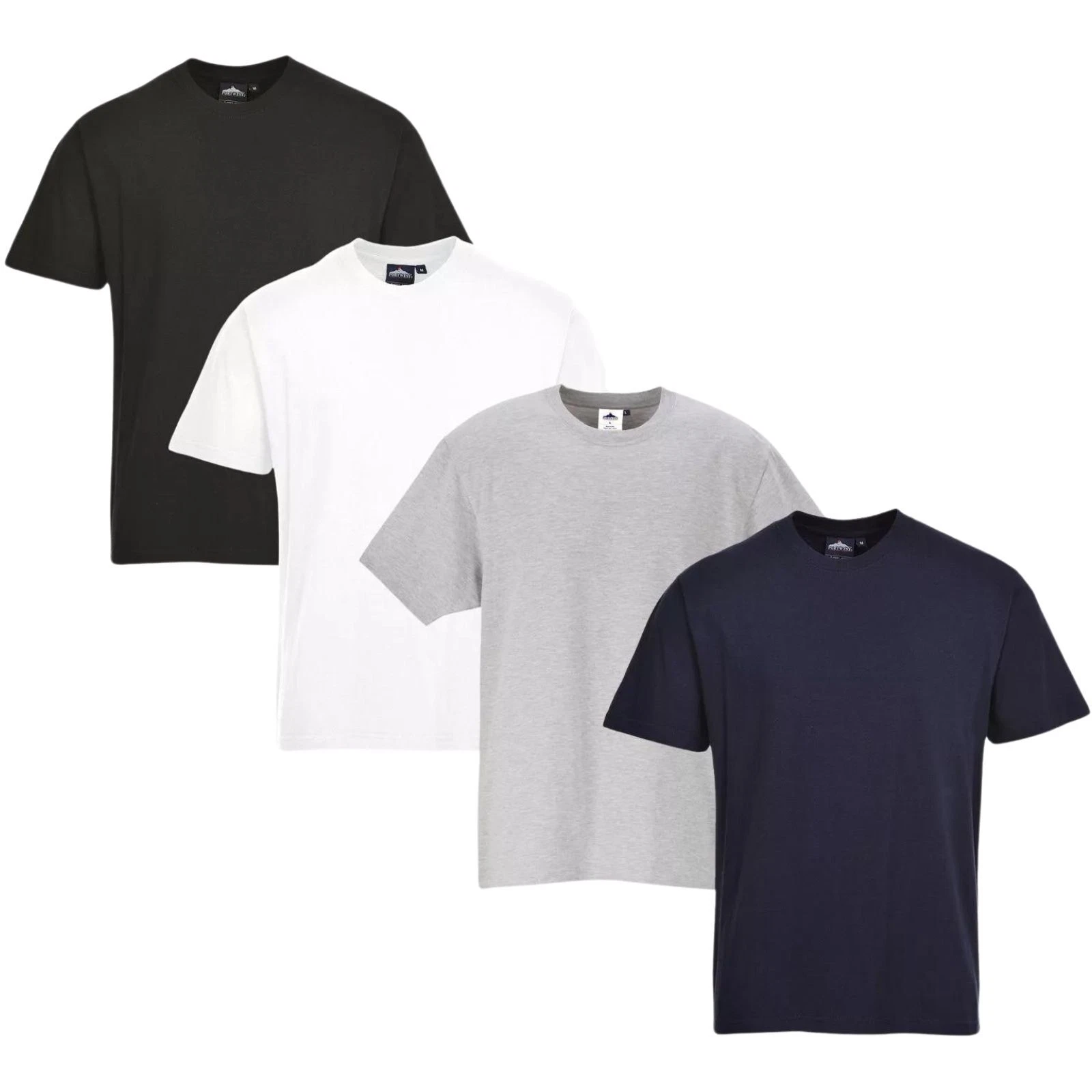Portwest Turin Premium Men T-Shirt Uniform 100% Cotton Safety Work Wear #B195