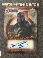 2020 Upper Deck Marvel Avengers Endgame Josh Brolin As Thanos Auto