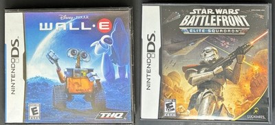 Star Wars Battlefront Elite Squadron, Wall-E game bundle lot Nintendo DS NDS