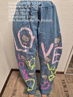 Hello Kitty Glitzer Hose Jogpants Größe 50-54 Einheitsgröße
