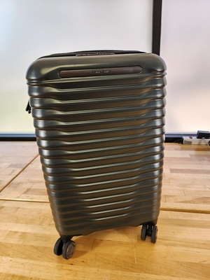#ad #ad *DMGD WHEEL* Samsonite Element XLT 20quot; Carryon Hardsided Black Suitecase $39.99