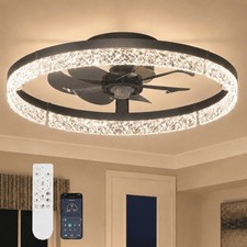 AIDEL 20 Ceiling Fan with Light, Flush Mount ...