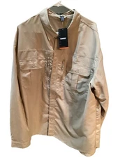 Men’s 2X NWT TacAsen Outdoor Sports Tan Long Sleeve 4 Pockets 
