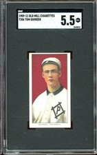 1909-11 T206 Old Mill Cigarettes Baseball Tom Guiheen SGC 5.5