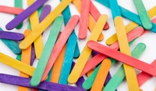 Colored-4.5" Colored Craft Sticks. Box of 1000ct Assorted Colors. Multi Color...