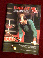 1983 Embassy World Snooker Championship Programme Crucible Theatre