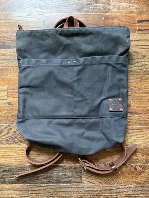 canvas leather backpack made in usa - Canvas Backpack Rucksack 22L - Genuine Leather, Waxed Canvas, Large Capacity, With Laptop Compartment Our first backpack Canvas & Leather Backpack