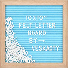 Felt Letter Board with 294 Letters, Numbers & Symbols - 10 X 10 Inch Changeable