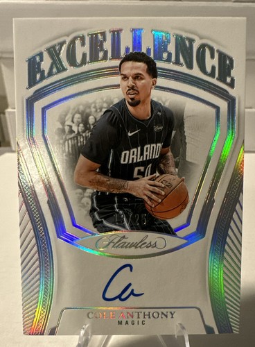 2024-25 Panini Flawless Basketball Cole Anthony Excellence Auto Orlando Magic