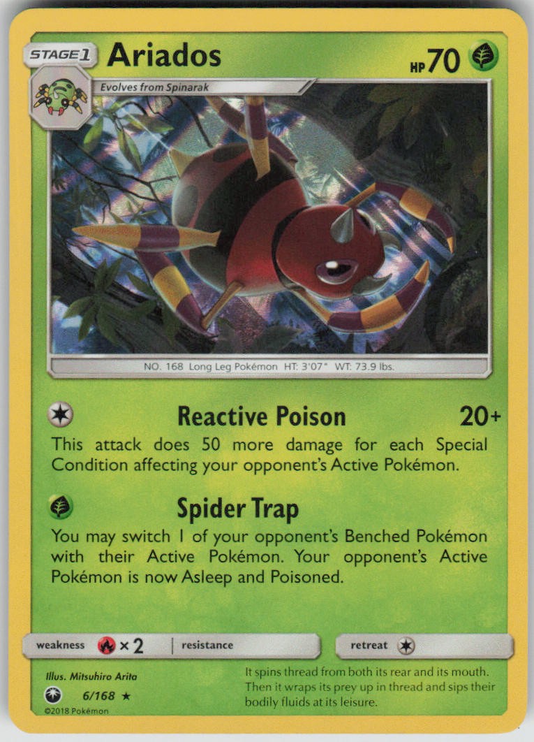 Pokemon Ariados Holo Holo Rare SM - Celestial Storm 6/168 NM
