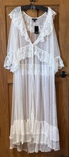 TORRID LACE RUFFLE KIMONO MAXI DRESS DUSTER 5 5X 5XL 28 NEW