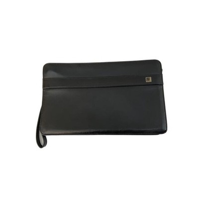 Dunhill schwarze Leder Clutch Tasche Herren einfarbig 27 cm x 16,5 cm x 4 cm ...