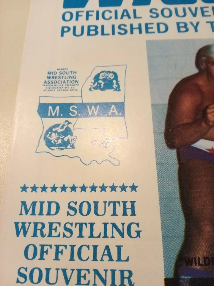 Mid South Stasiak Free Birds Rich 1980 ex vatios programa de lucha libre 1973 WWWF.awa Foto 4 de 4