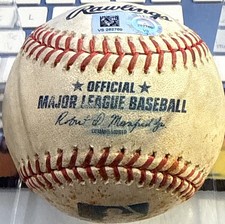 1ST PITCH CRAWFORD FRAMBER VALDEZ ASTROS MARINERS GAME USED BASEBALL 8/14/2020