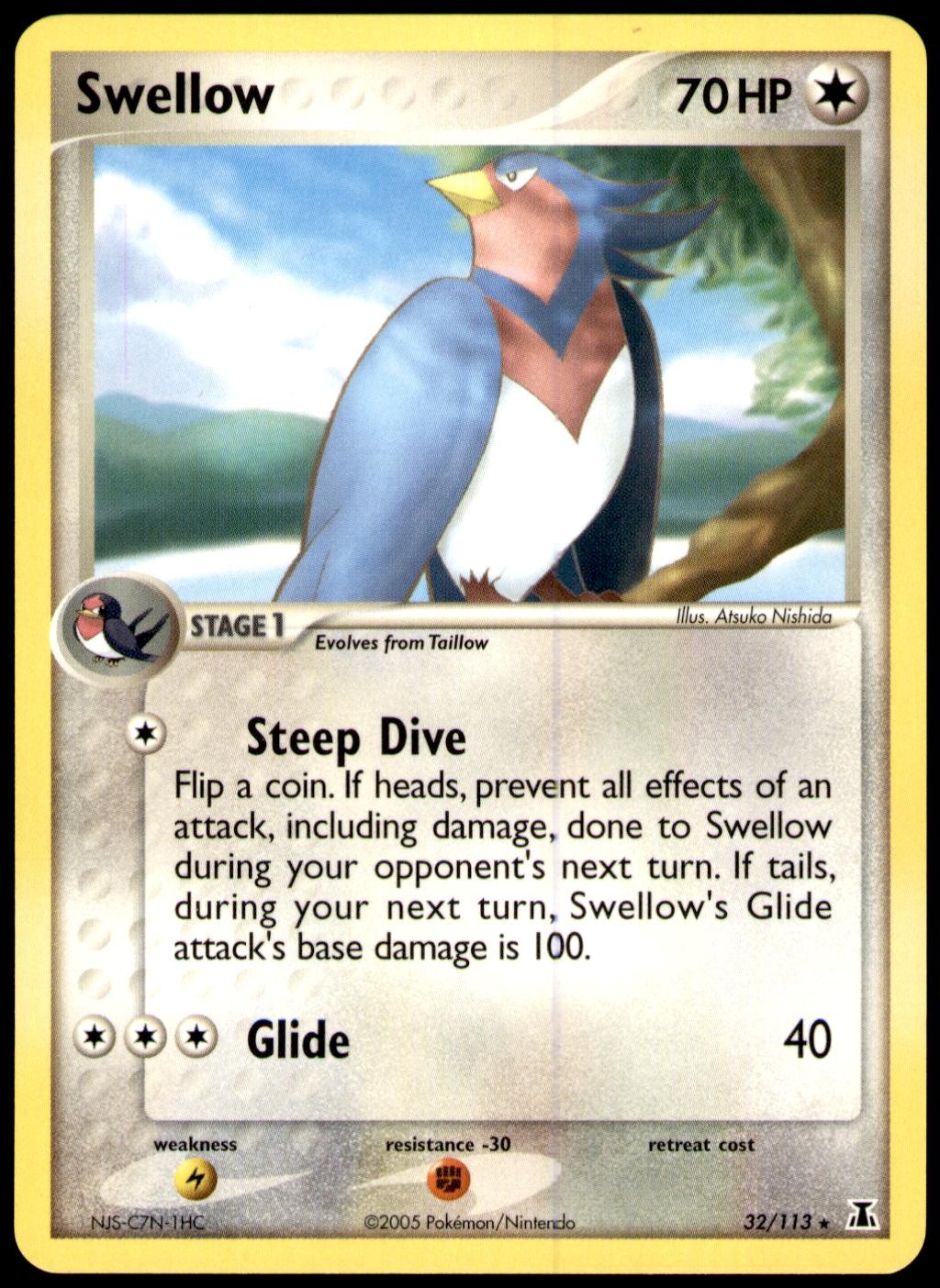 Swellow 32/113 Rare Delta Species Pokemon Near Mint