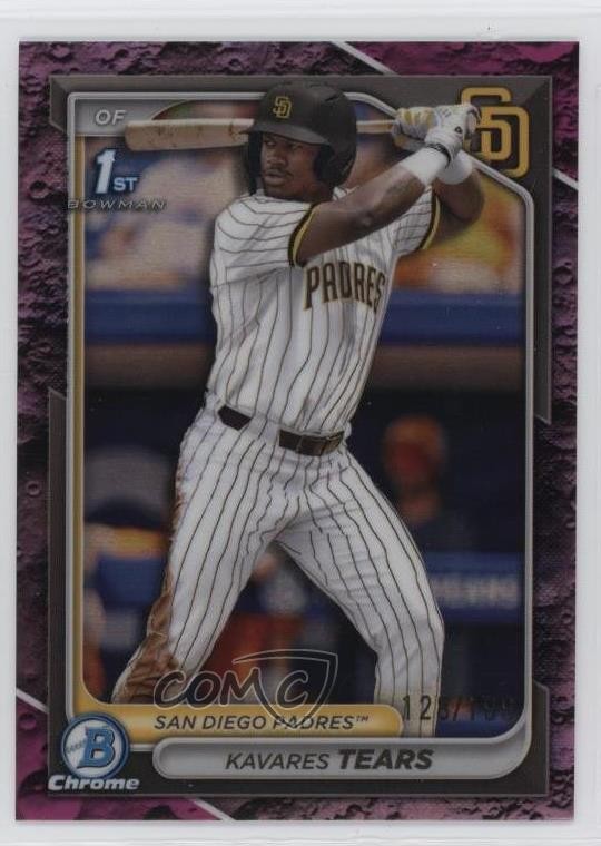 2024 Bowman Draft Chrome Fuchsia Lunar Refractor /199 Kavares Tears #BDC-57 17tk
