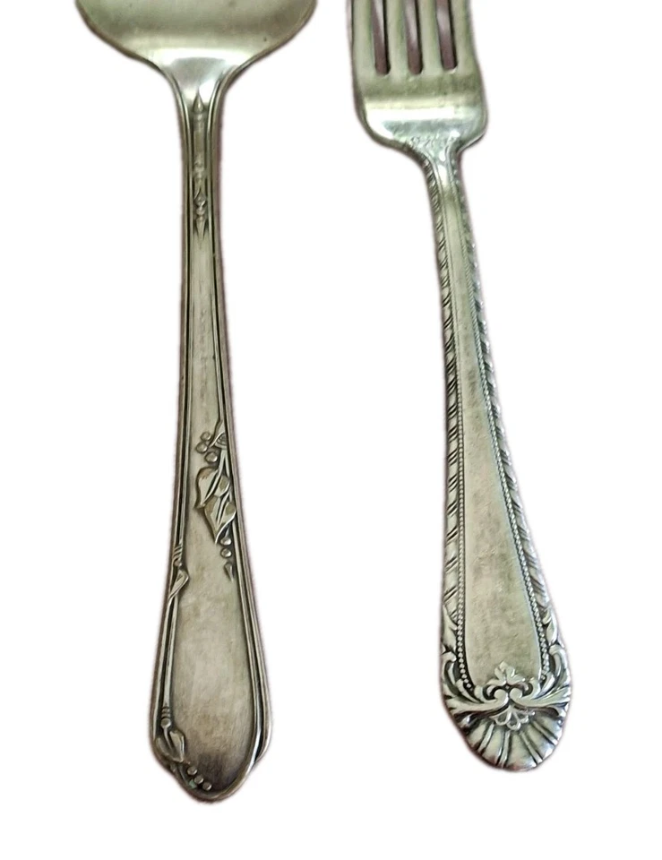 Lote de cubiertos para servir Reed & Barton Wm Rogers placa de plata años 30 Foto 3 de 4