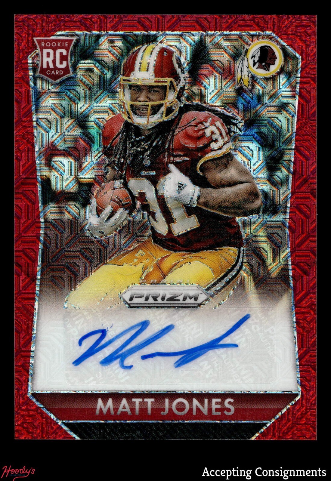 Matt Jones Panini Prizm Rookie Signatures #RSMJ Red