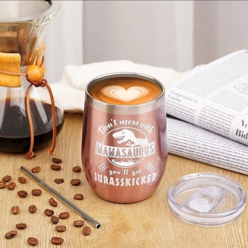 Vaso de acero inoxidable de 12 oz aislamiento al vacío de doble pared para mamá - Imagen 5 de 7