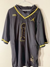 Jordan Michigan Wolverines Football Jersey Size L Black 1