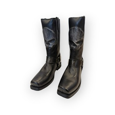 Harley-Davidson Men's Quentin 12-Inch Classic Black Motorcycle Boots D93215 11.5